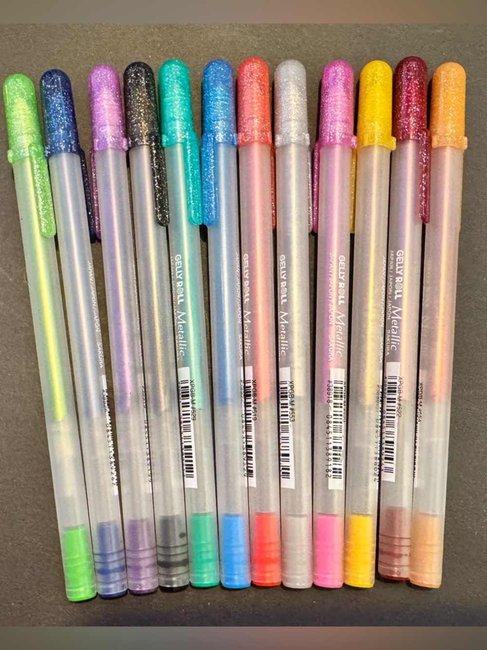 Sakura Gelly Roll Metallic Gel Pens - Assorted Glitter Caps